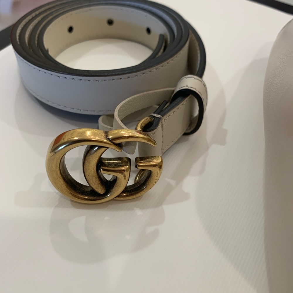 Gucci Marmont belt off white